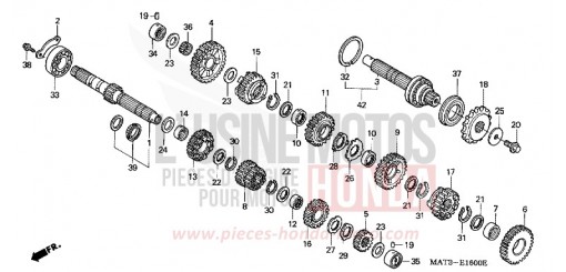 BOITE DE VITESSES CBR1100XXY de 2000